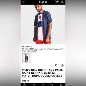 Nike Paris Saint-Germain 2022/23
Match Home Jersey
Midnight Navy